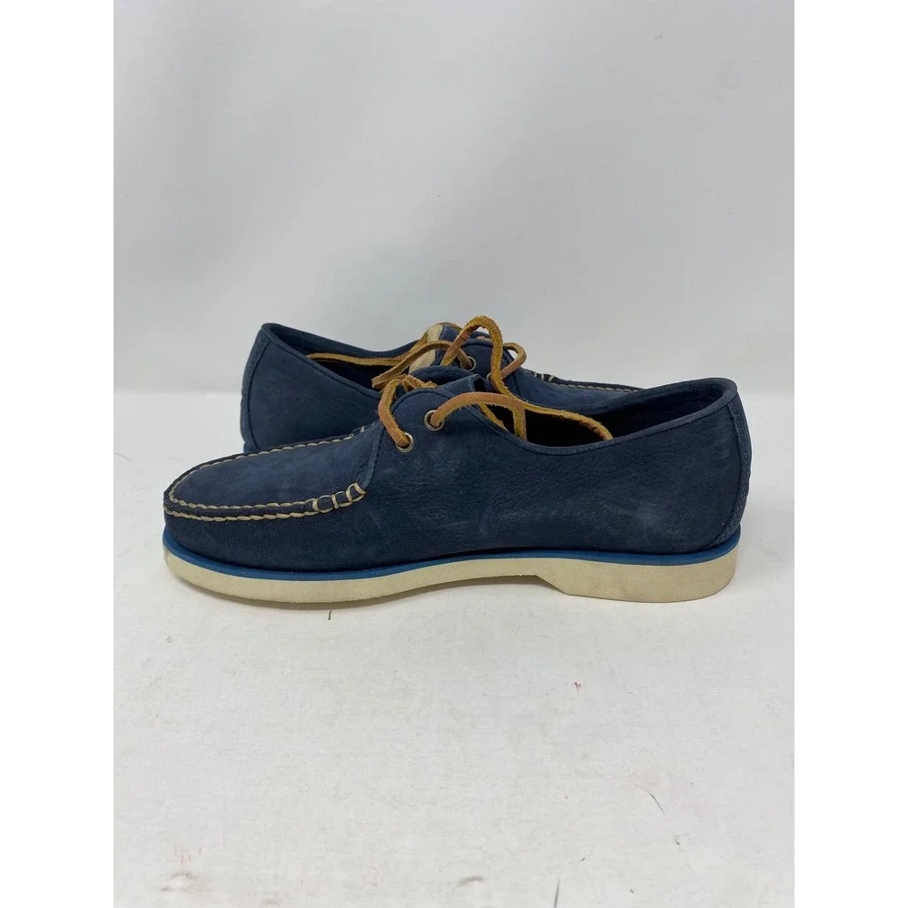 Sperry Top-Sider Mens Navy Blue Leather Boat Shoes STS17608 Wedge Sole 7.5 M